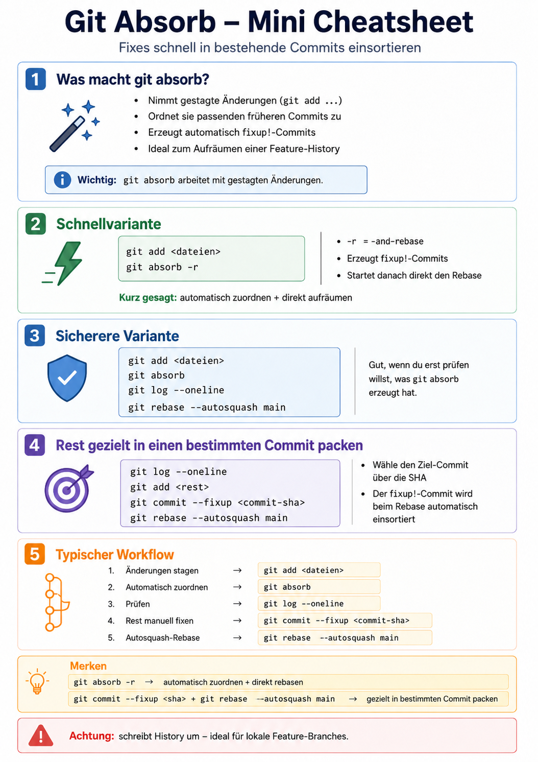 Git Absorb - Mini Cheatsheet